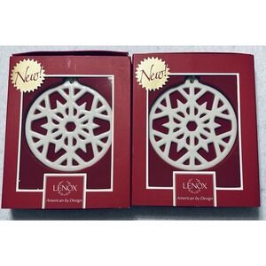 Christmas Ornaments Lenox Snowflake‎ Ornament Colors Of Christmas Lot Of 2 New